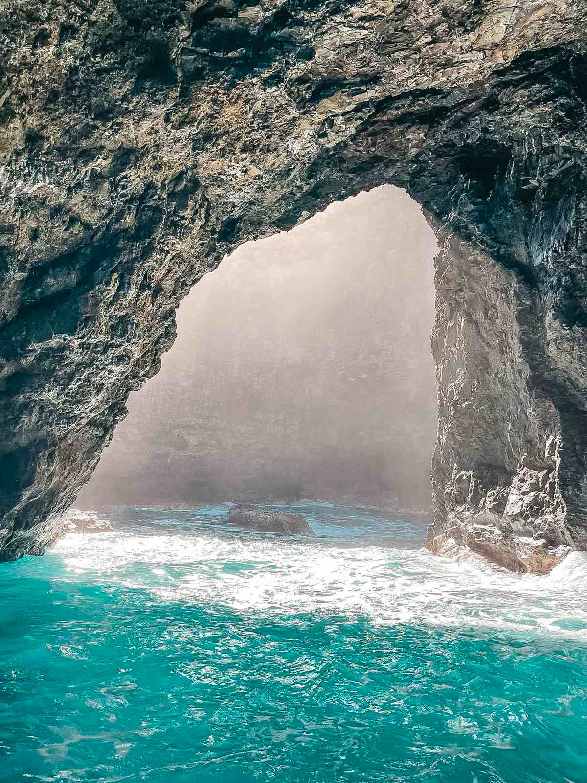 Sea caves in Kauai