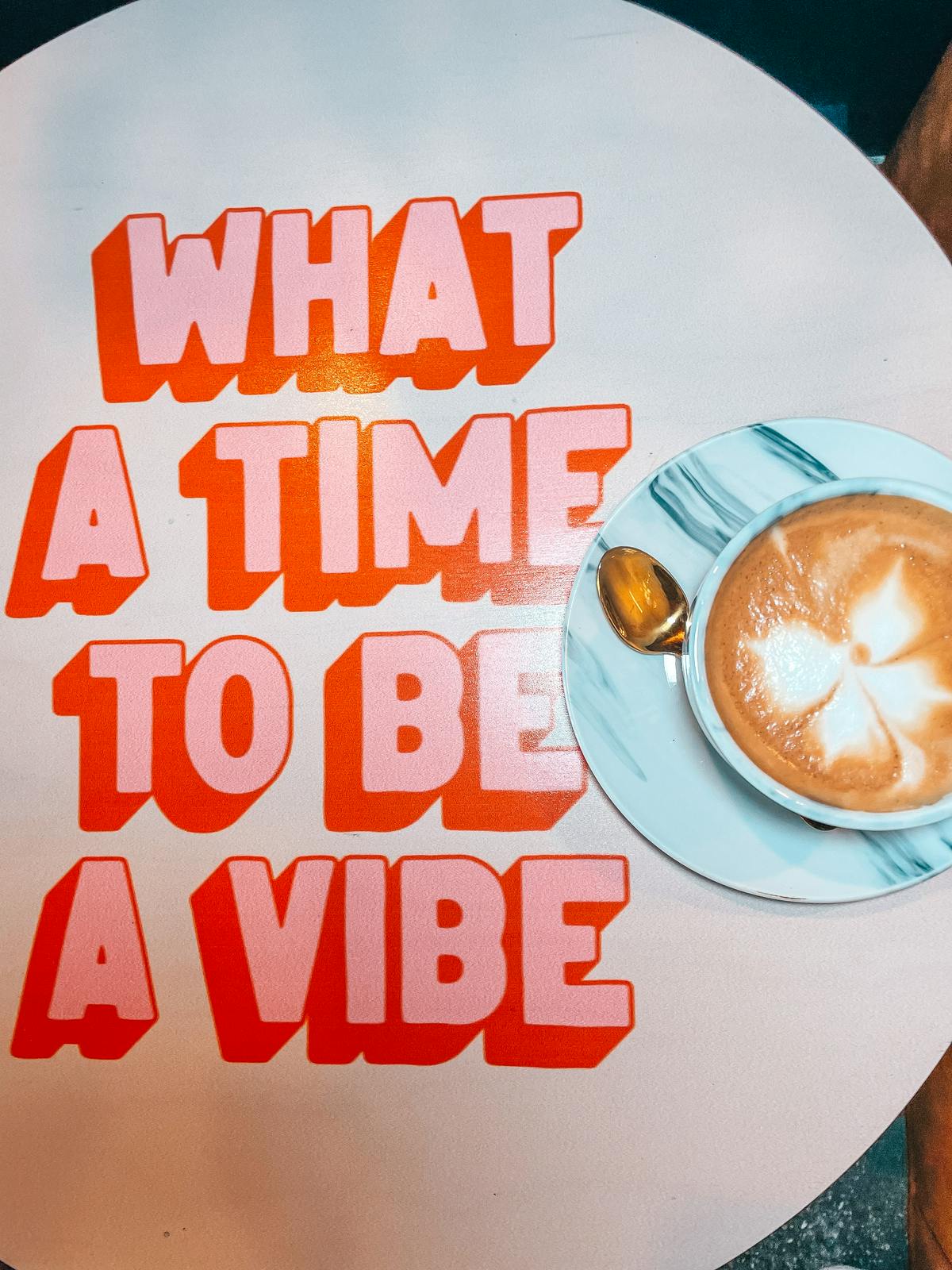 What a time to be a vibe table at Lady and the Mug coffee shop