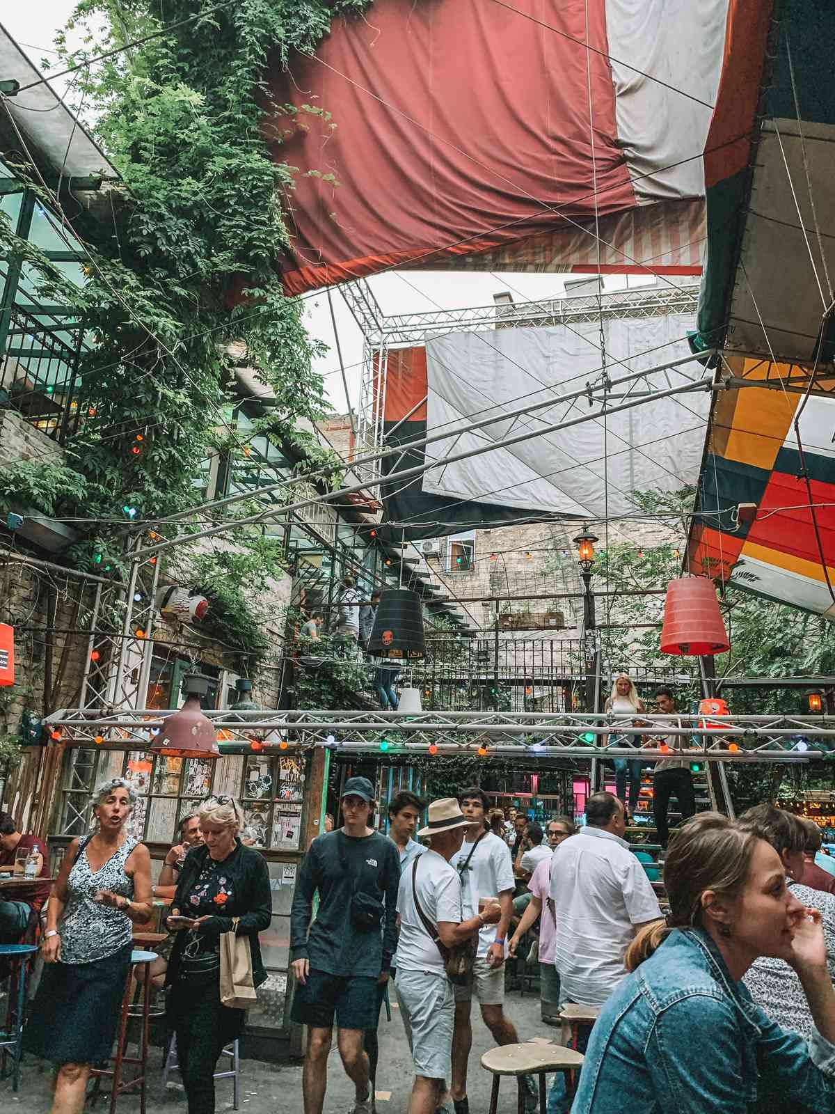 Szimpla Kert ruin bar during the day