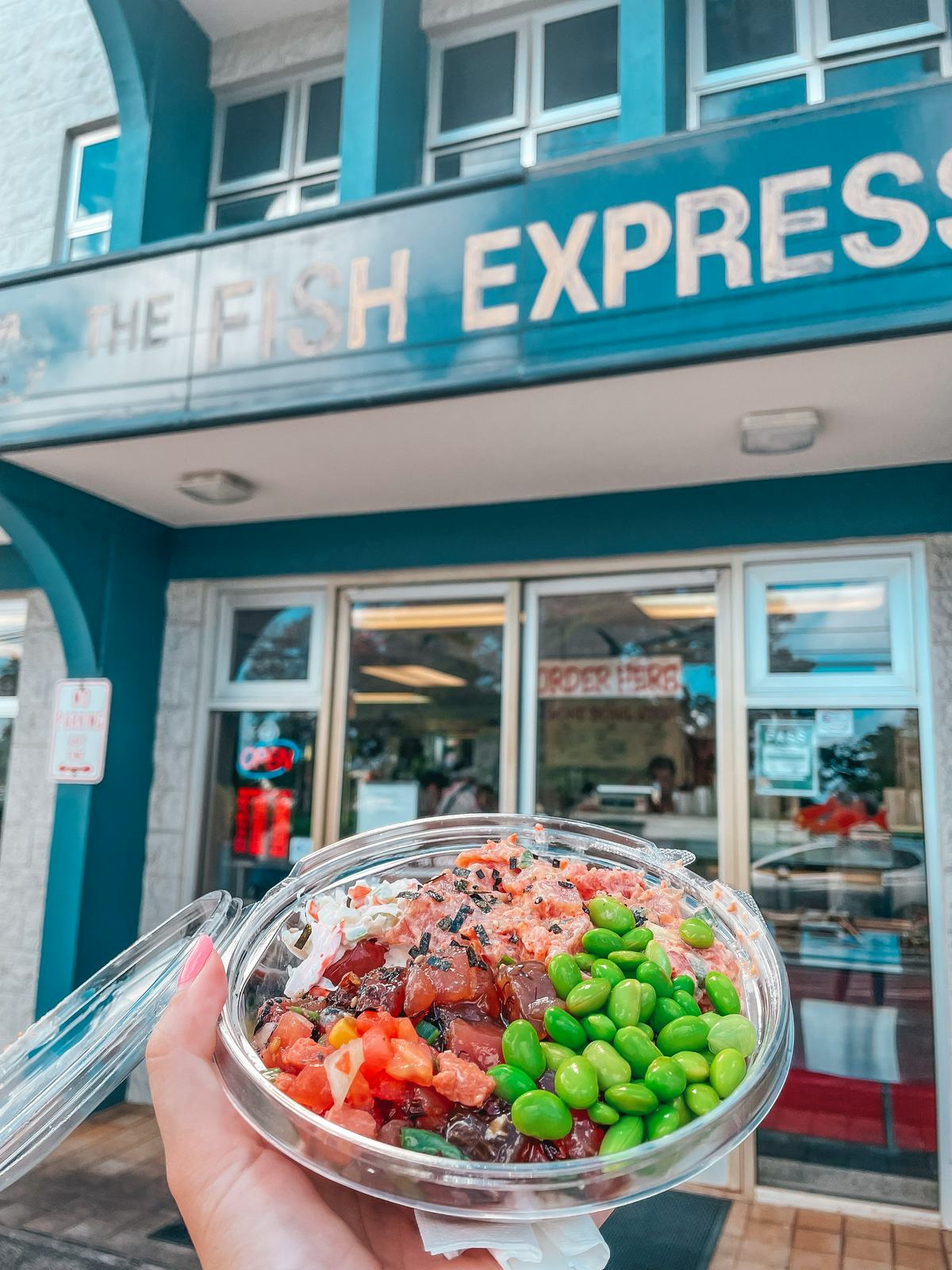 Poke bowl from the Fish Express in Kauai