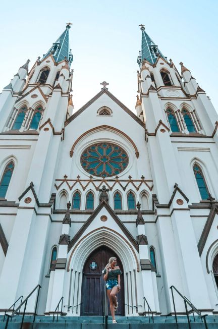 Enjoying a weekend in Savannah at the cathedral
