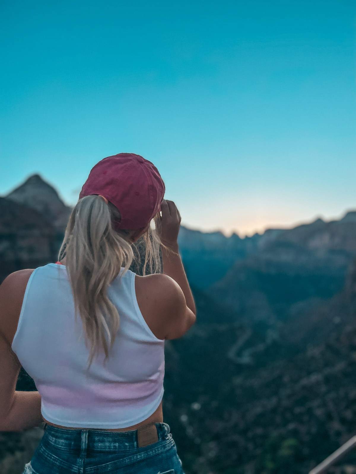 Canyon Overlook Trail in Zion National Park at sunset