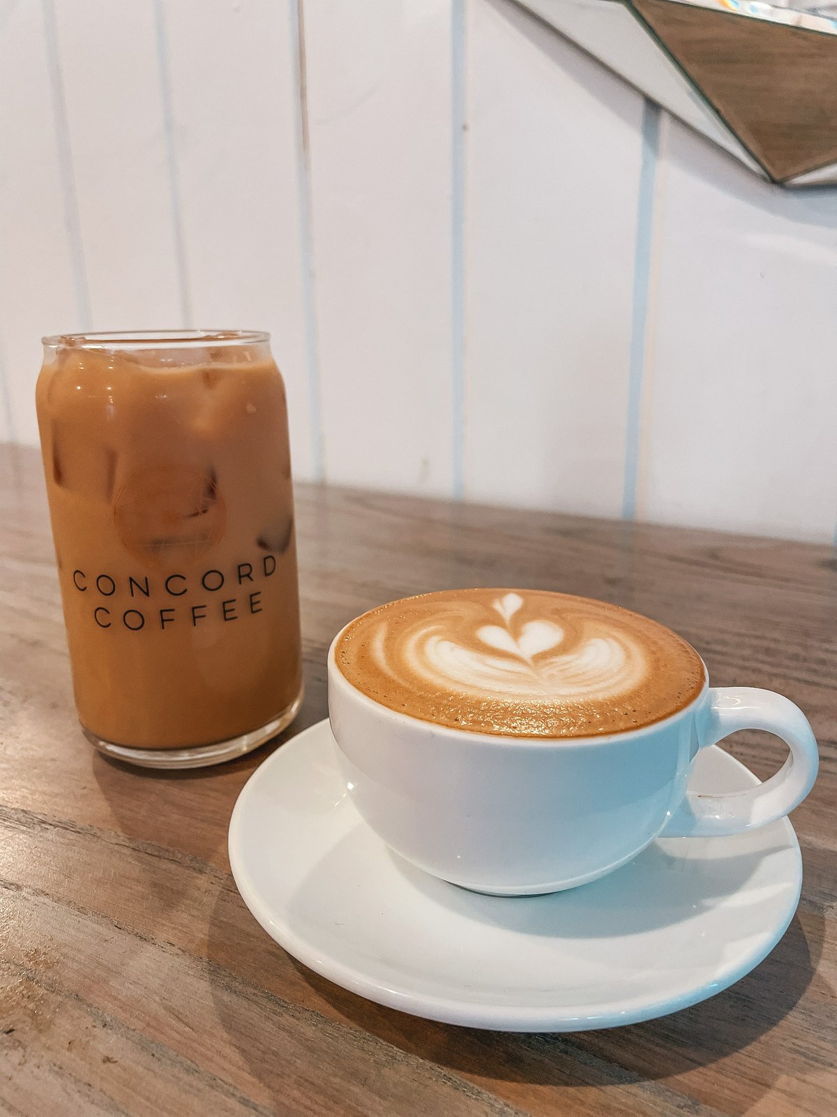 Cold brew and cappuccino from Concord Coffee in Lakeland