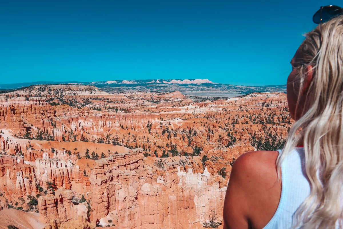 Looking out at Inspiration Point in Bryce Canyon National Park