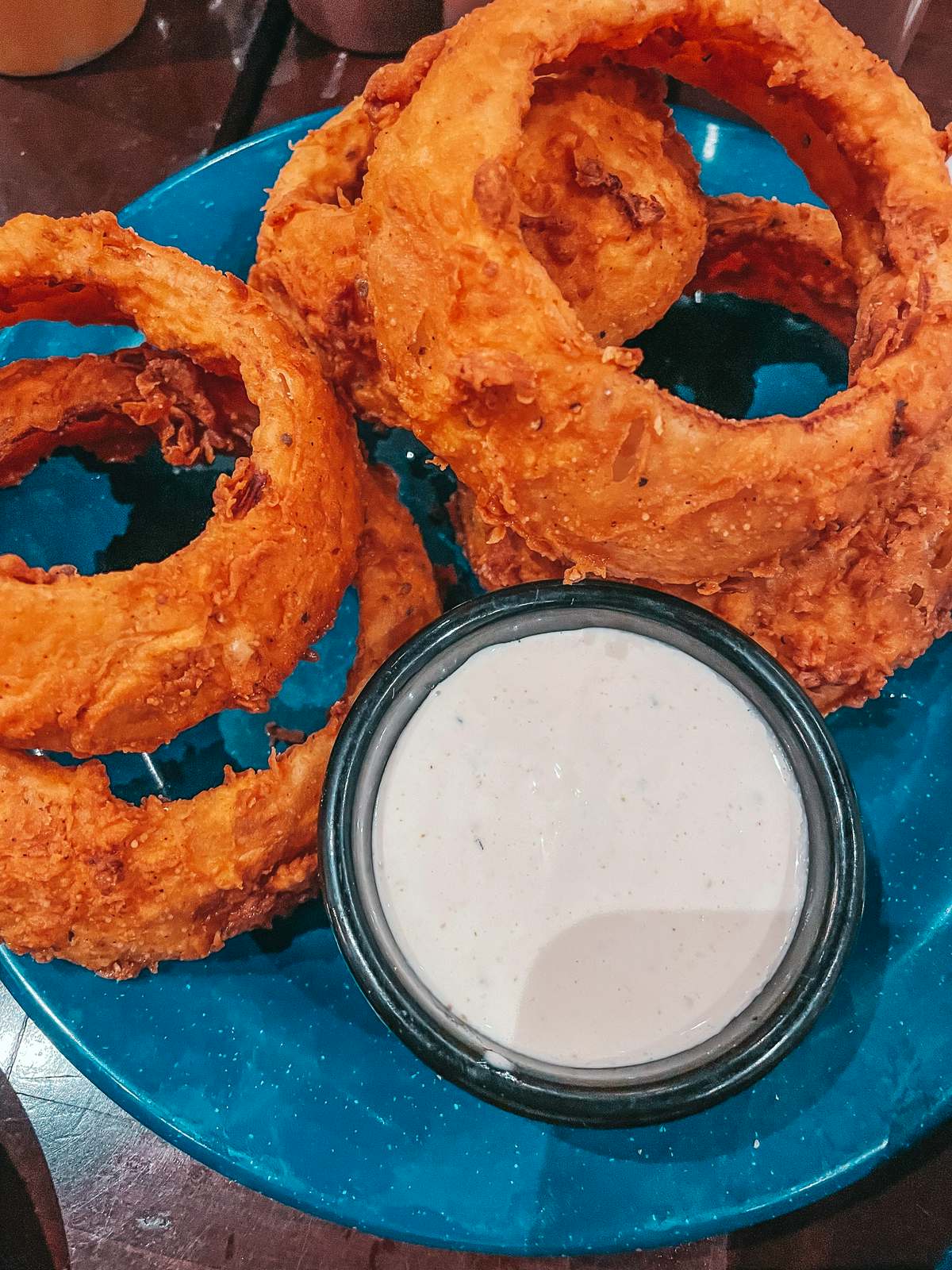 Giant onion rings from Mojo Federal
