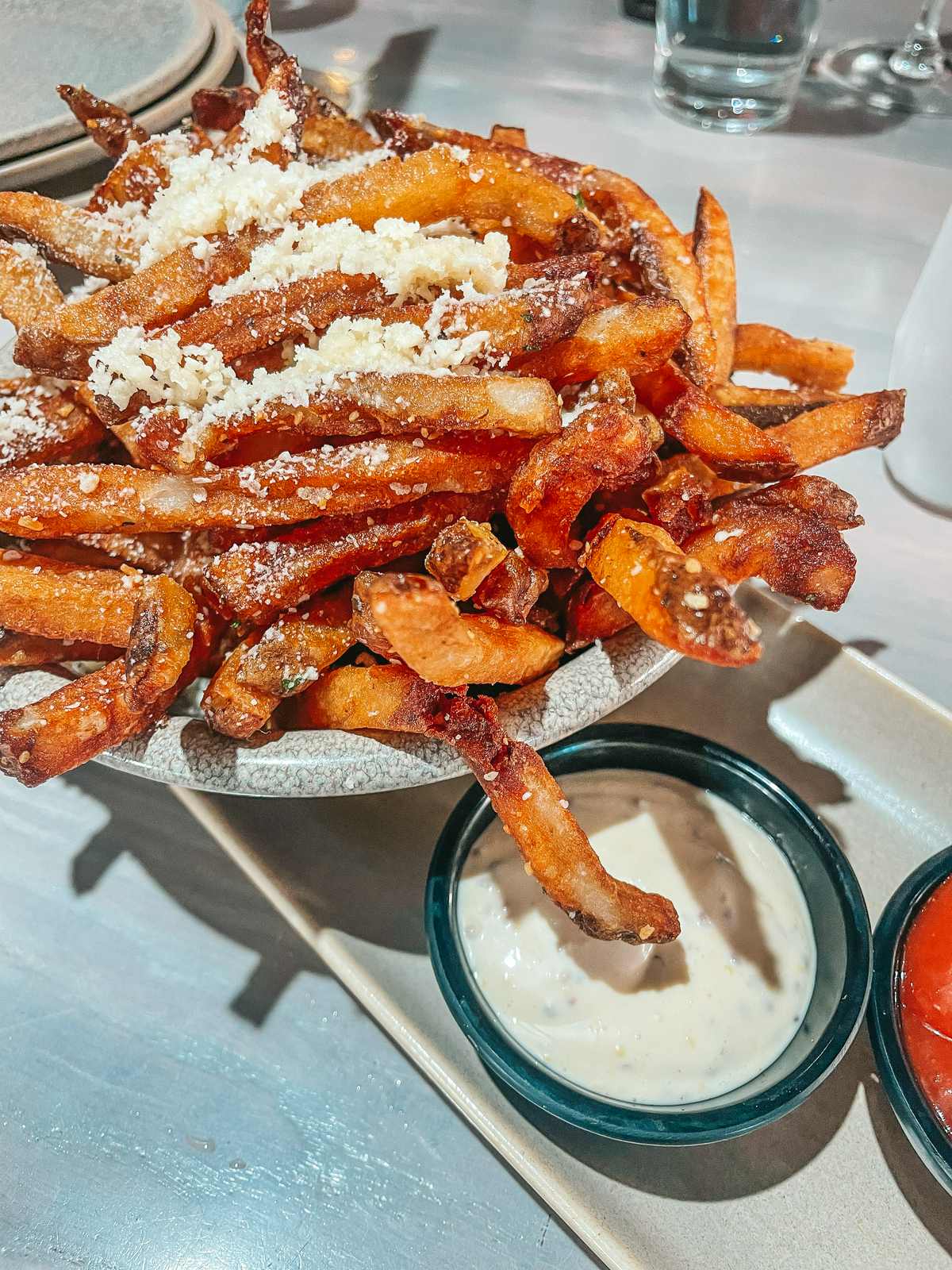 Truffle fries from Moku Kitchen happy hour on Oahu