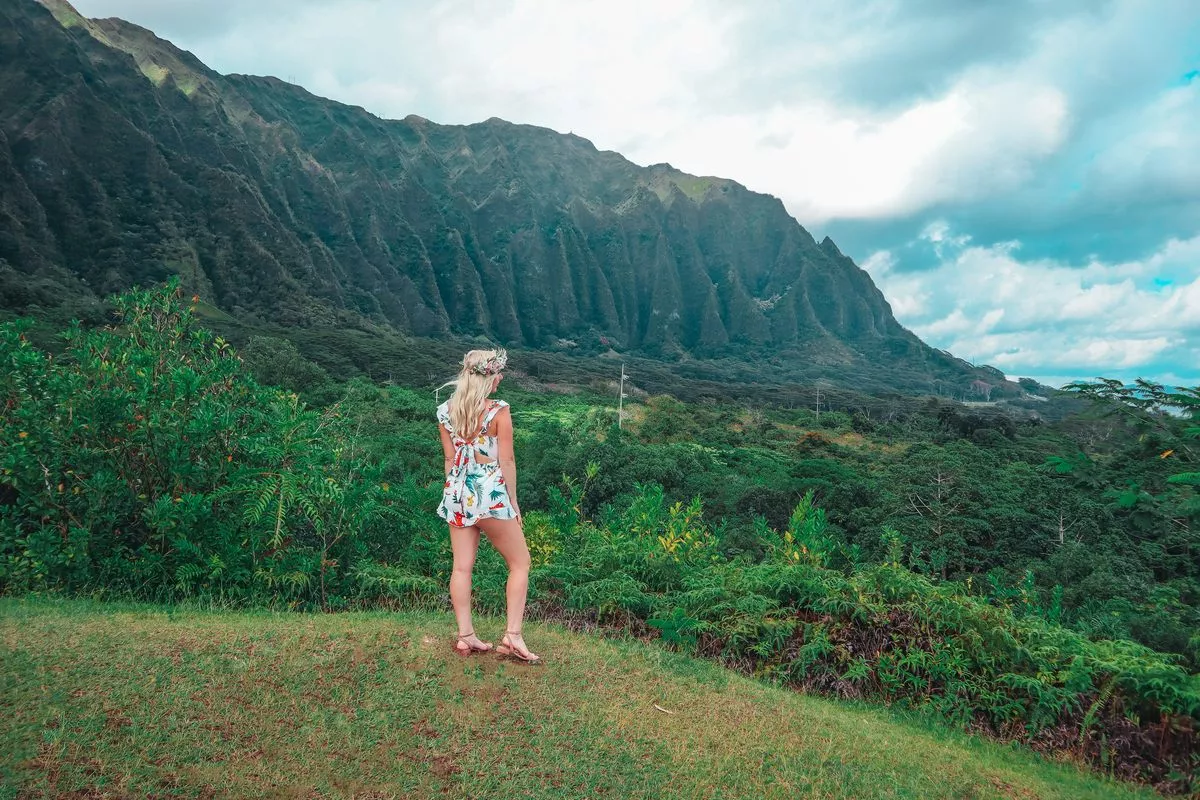 Mountain ranges at Botanical Garden in Kaneohe