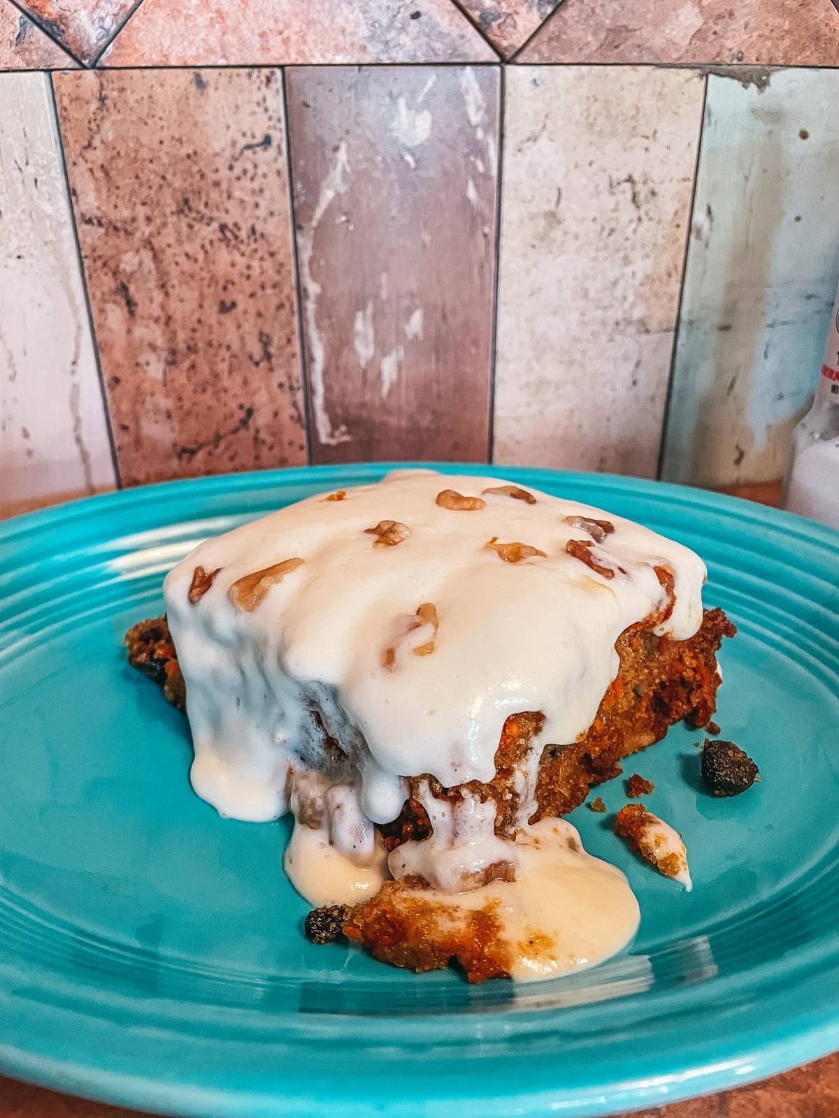 Carrot cake from Oscars Cafe in Springdale