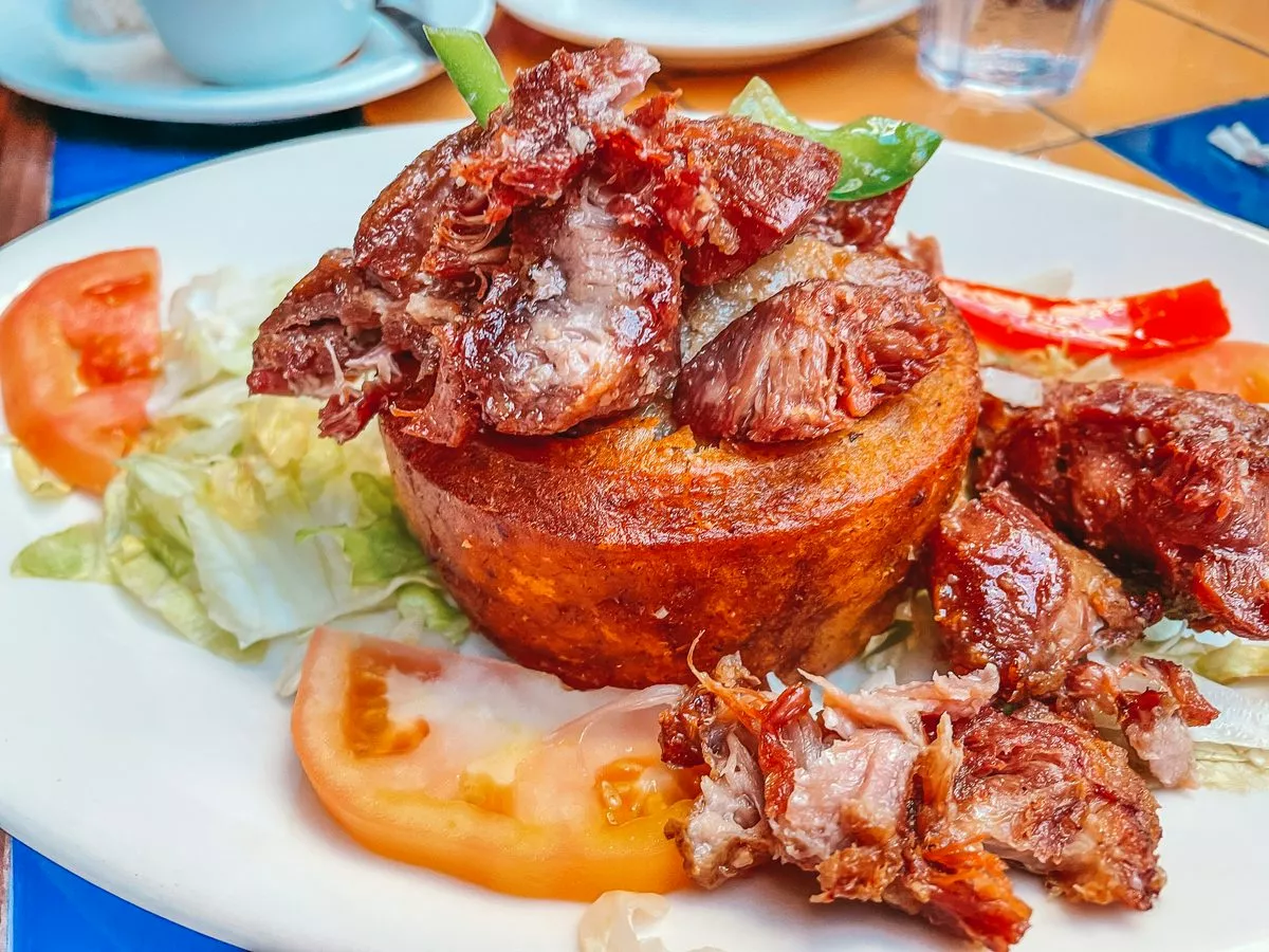 Pork Mofongo from a restaurant in Old San Juan Puerto Rico