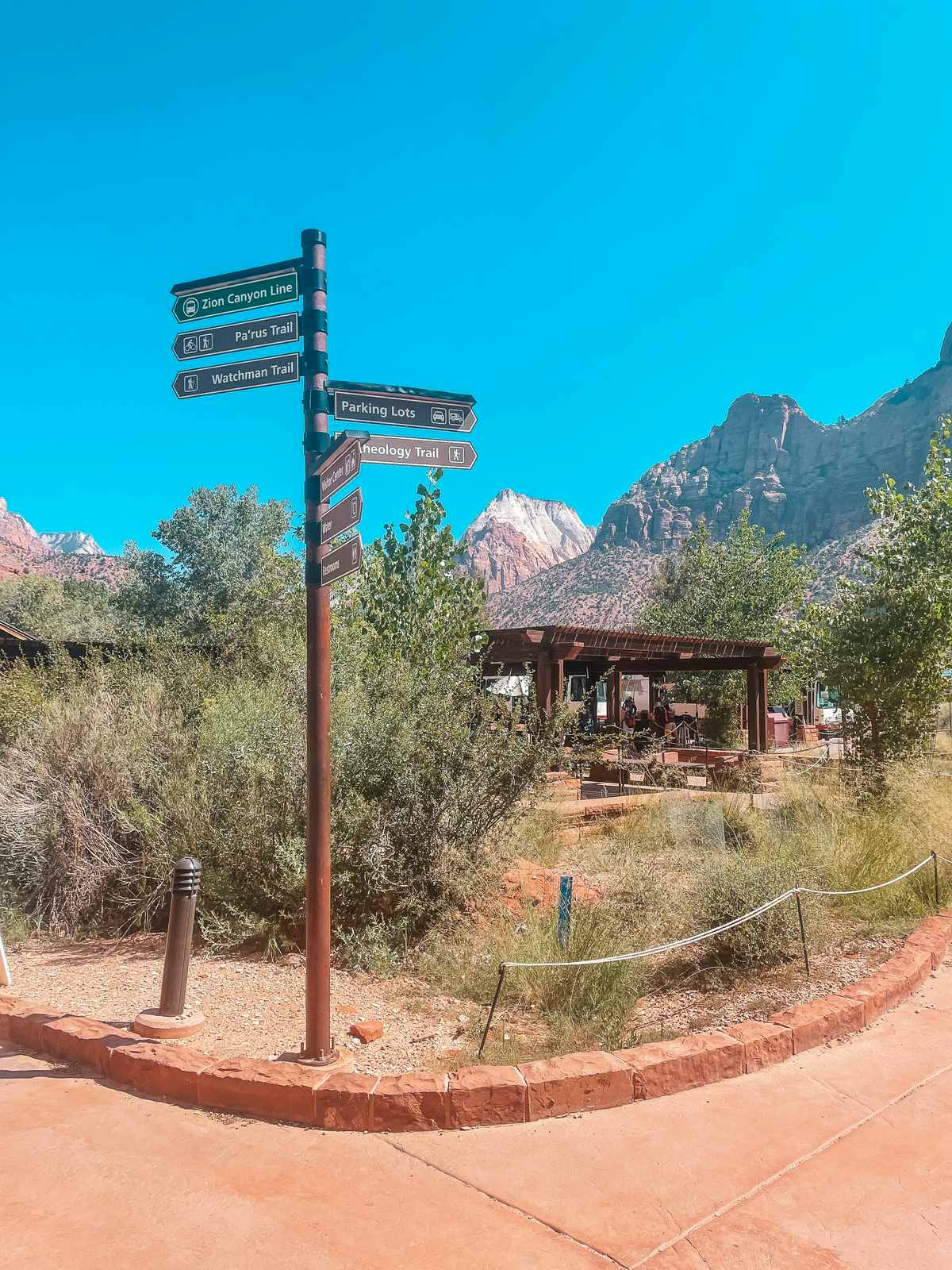 Zion National Park signage