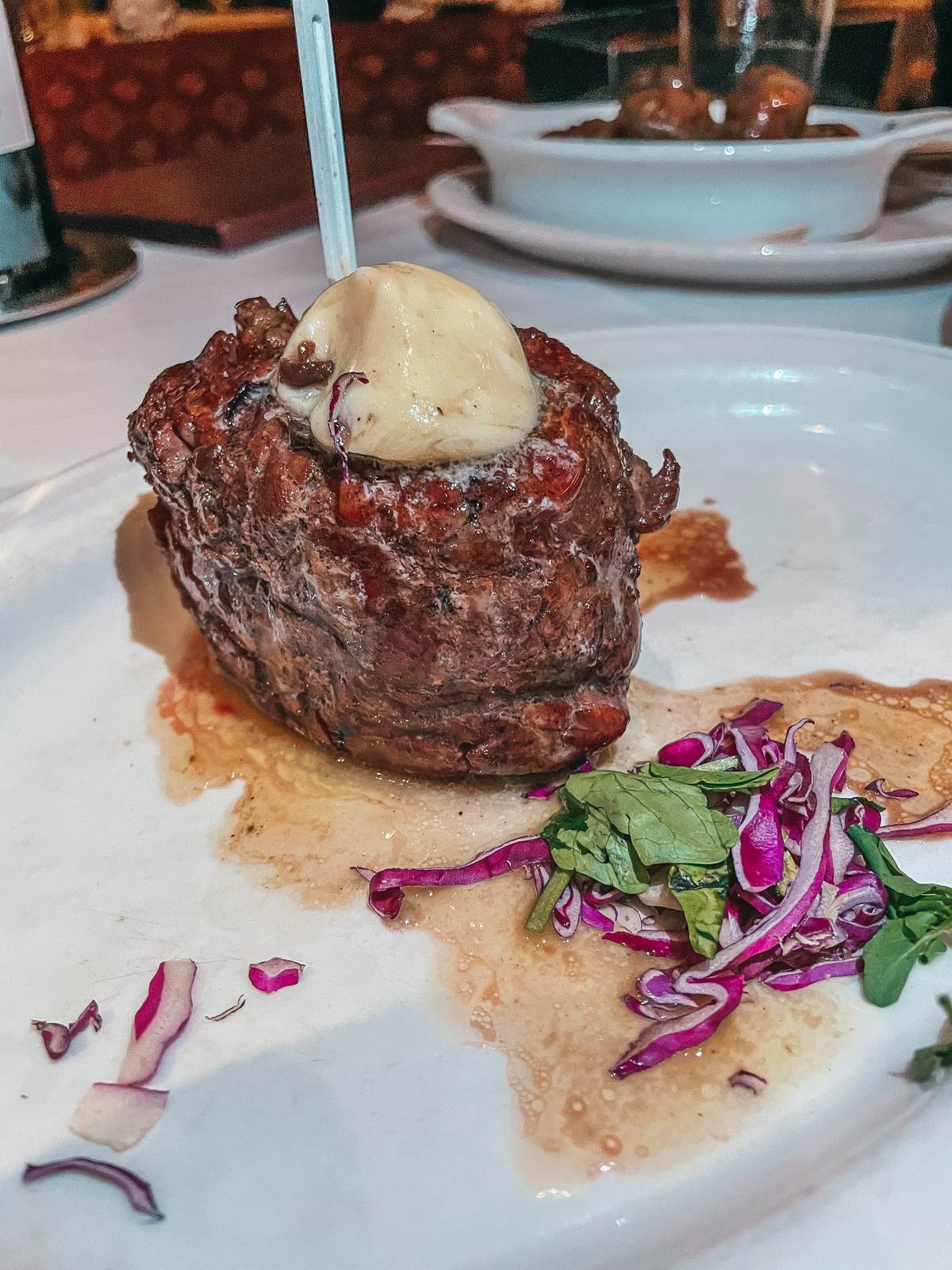 Filet mignon from Charley's Steakhouse in Tampa Florida