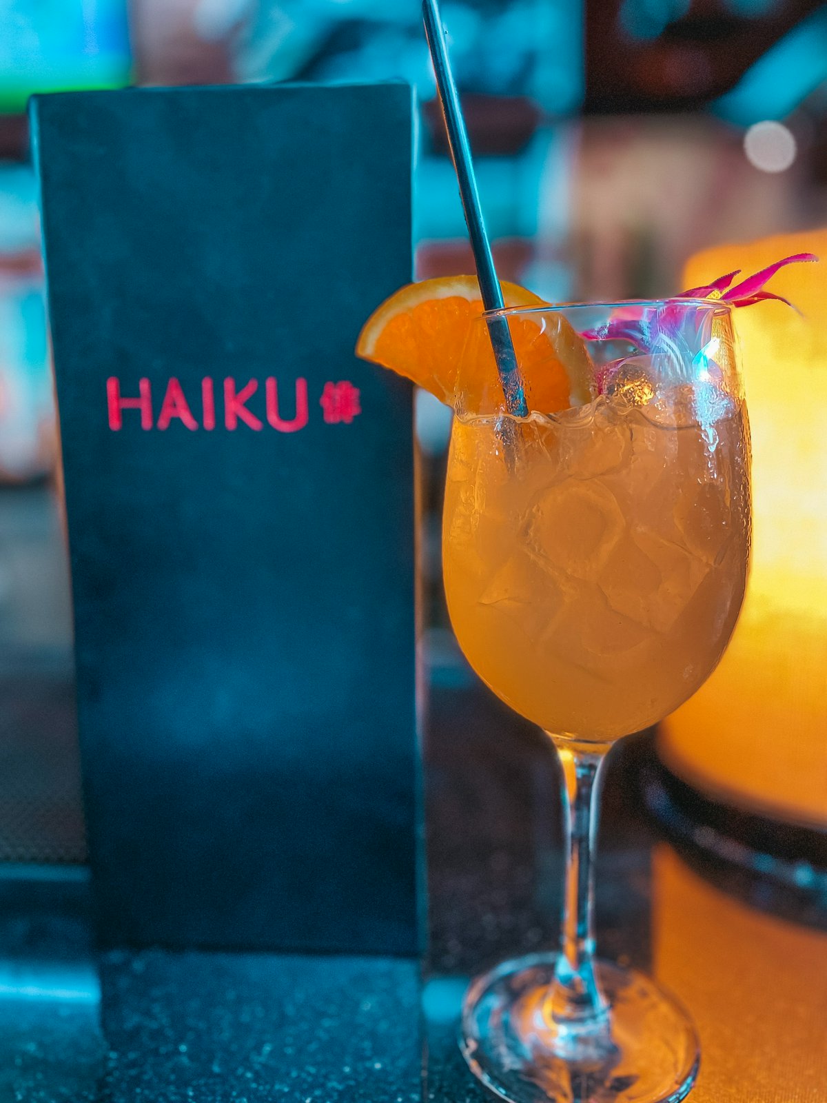 Cocktail from Haiku restaurant in Tampa