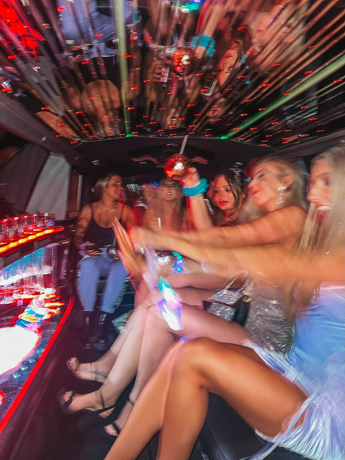 Limo ride to the Miami nightclubs for florida bachelorette