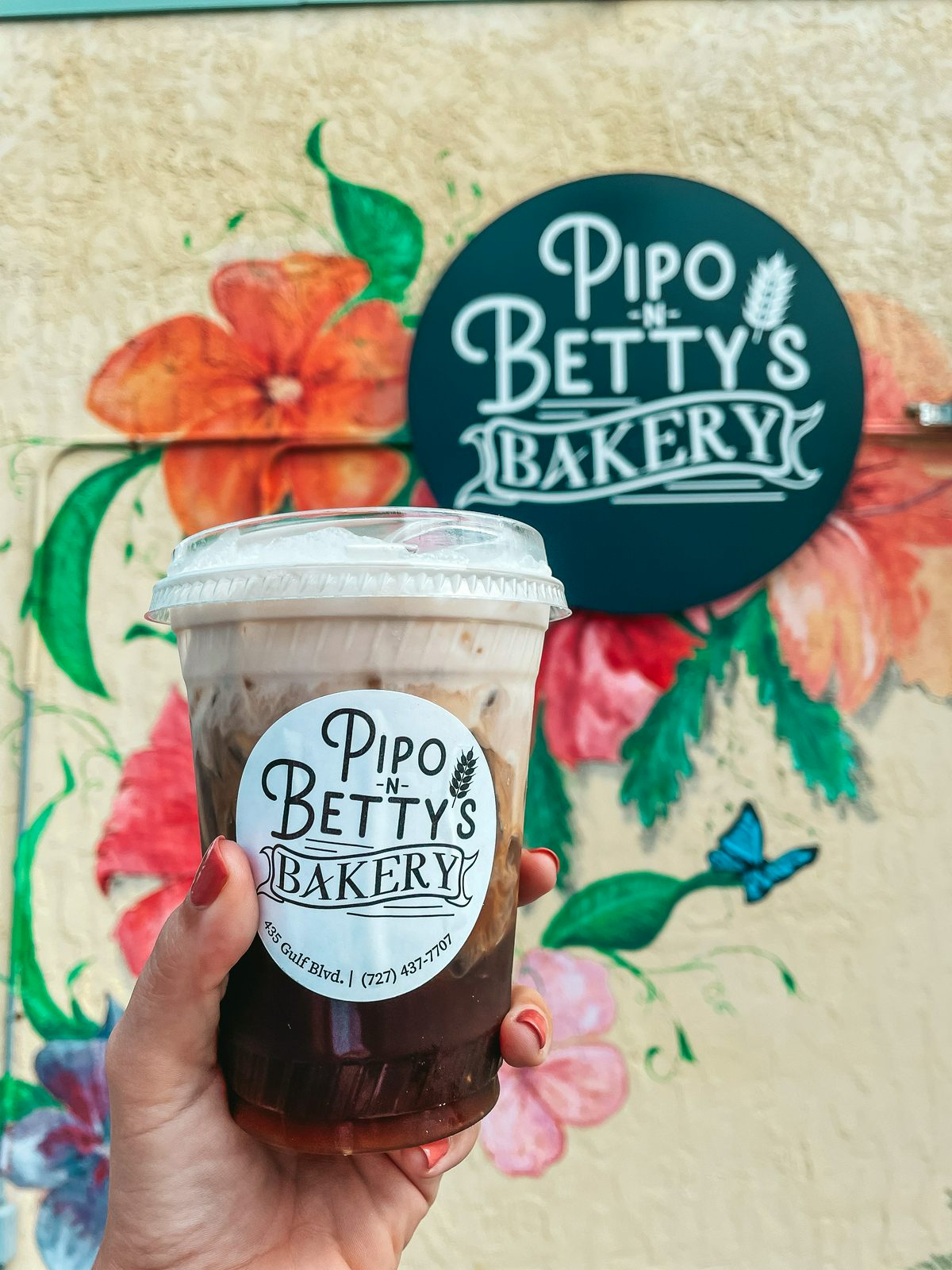 Cold brew coffee from Pipo n Bettys coffee shop in Indian Rocks Beach