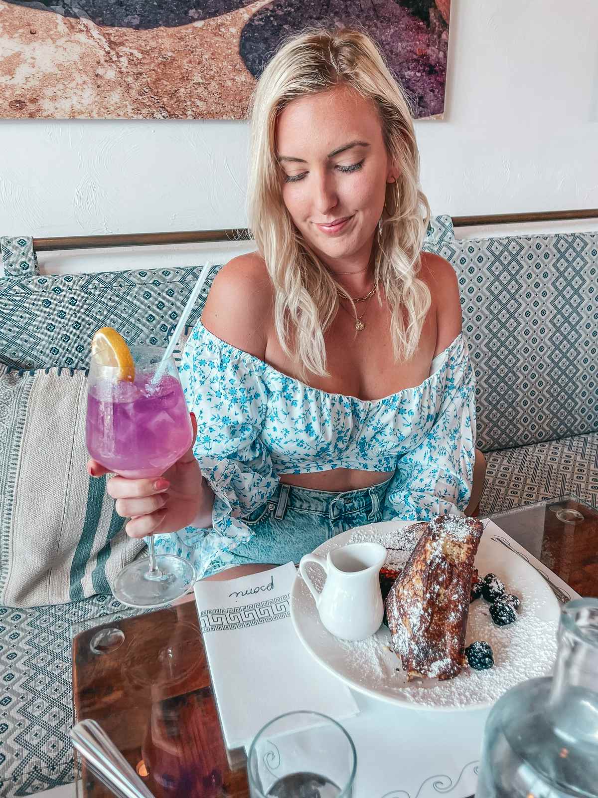 Enjoying a cocktail at Psomi in Tampa