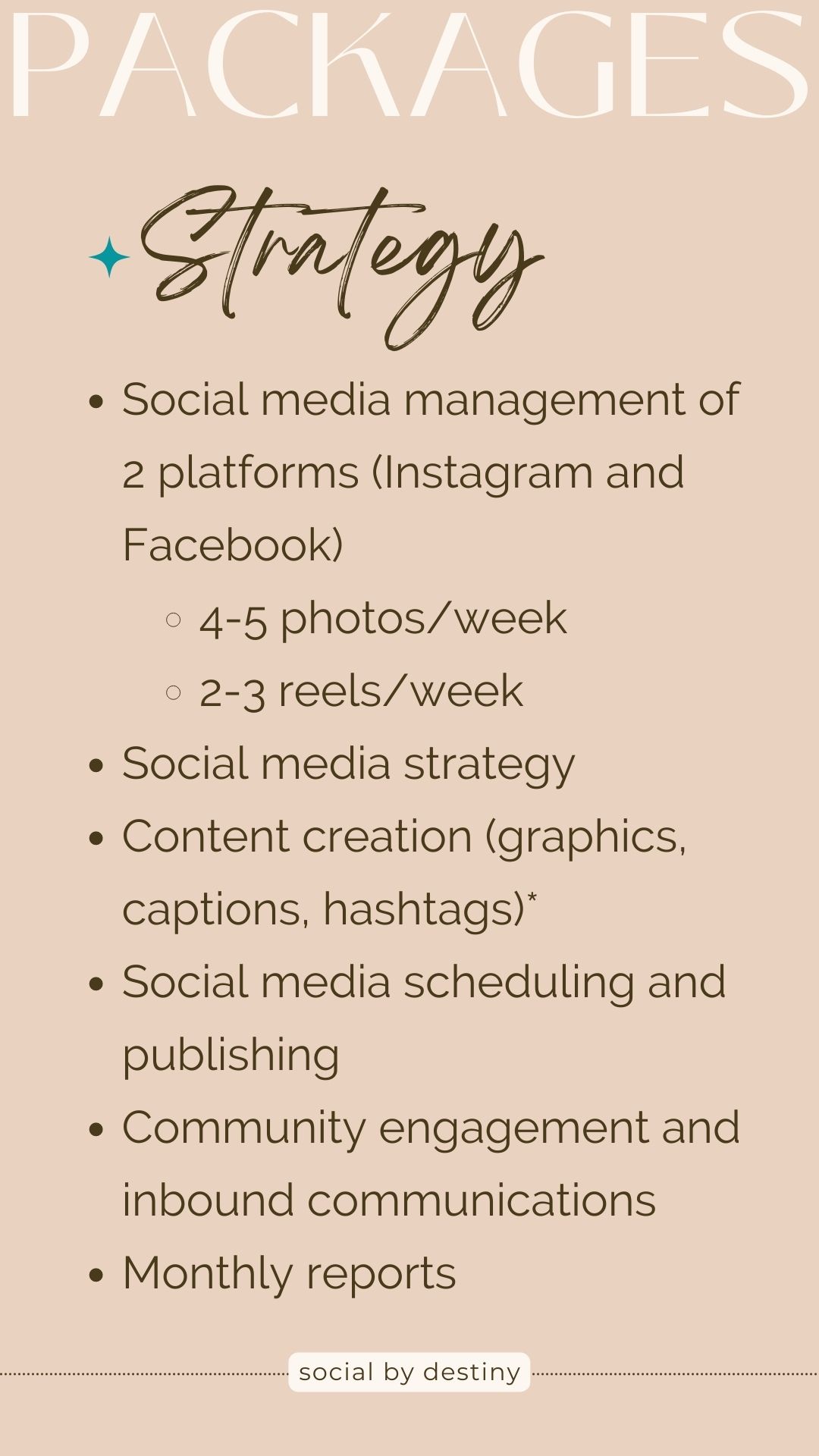 social media strategy package