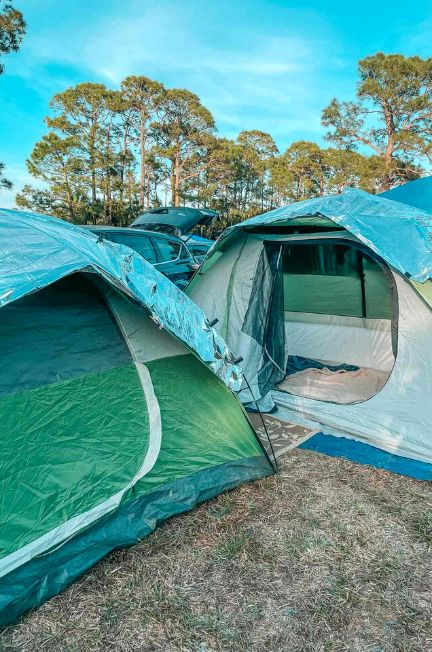 tents with reflective film