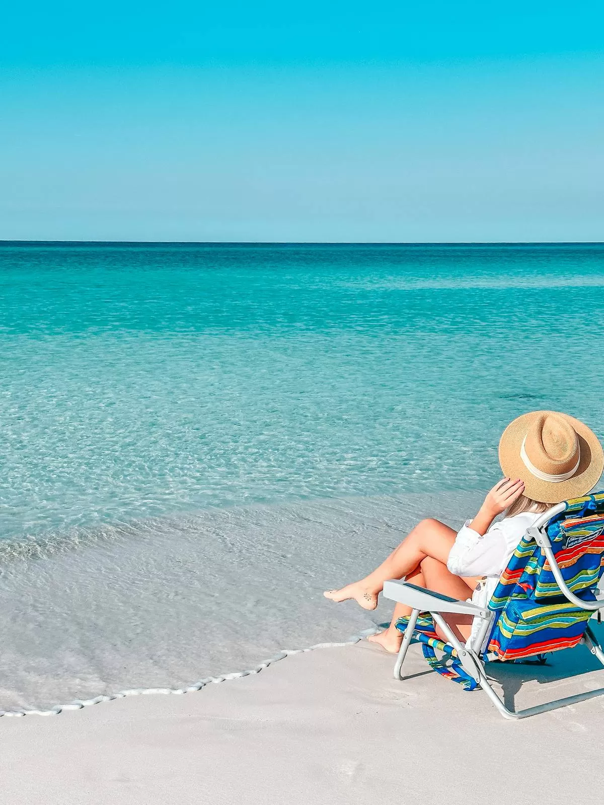 Sitting on Santa Rosa Beach Florida