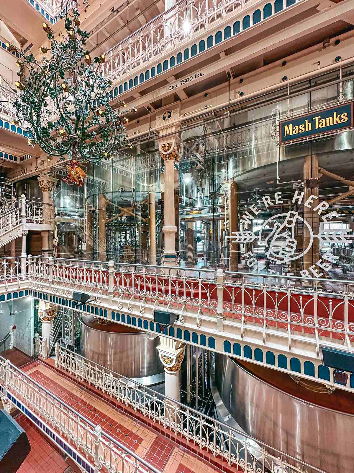 interior of Anheuser-Busch Brewery