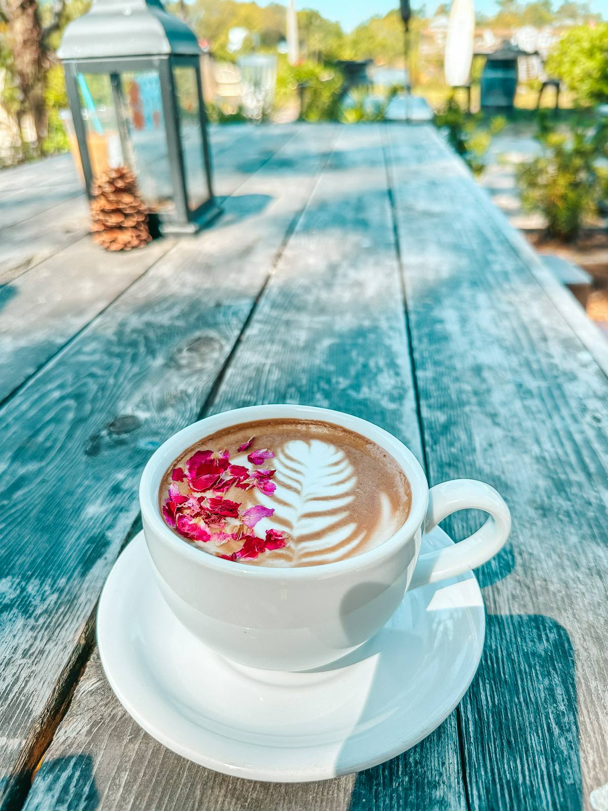 Rose Latte from Beachy Bean Cafe in 30A