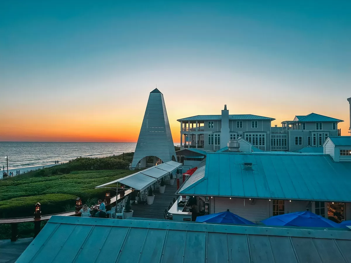 Sunset views from Bud and Alley's in Seaside