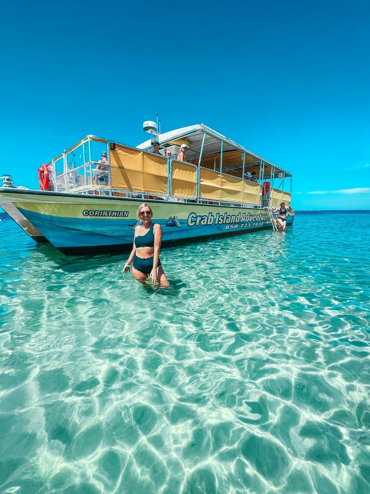 woman in Crab Island Adventure Tour for a weekend getaways from Tampa