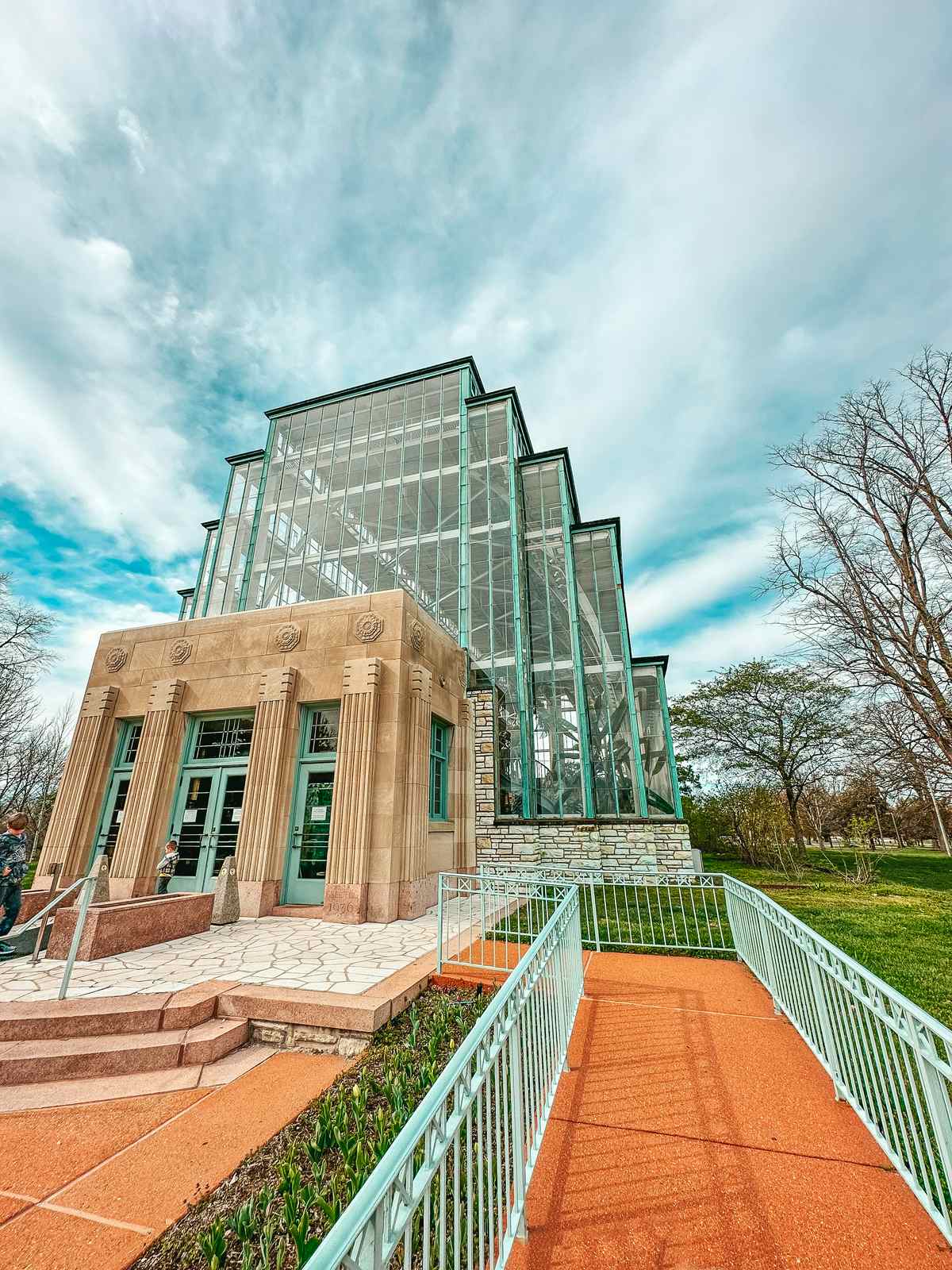 Forest Park building while spending the Weekend in St. Louis 