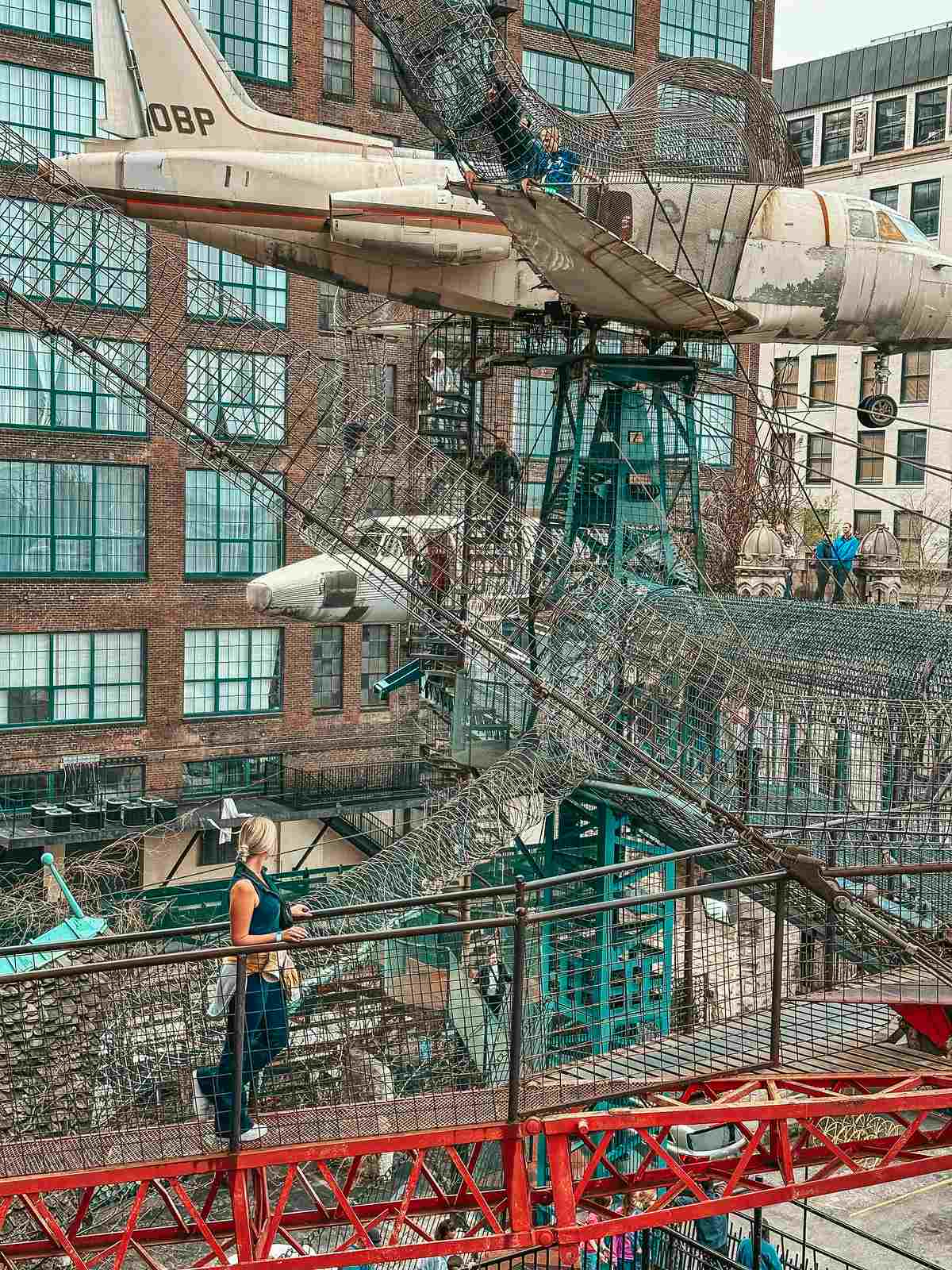 old planes you see in City Museum when you spend the Weekend in St. Louis 