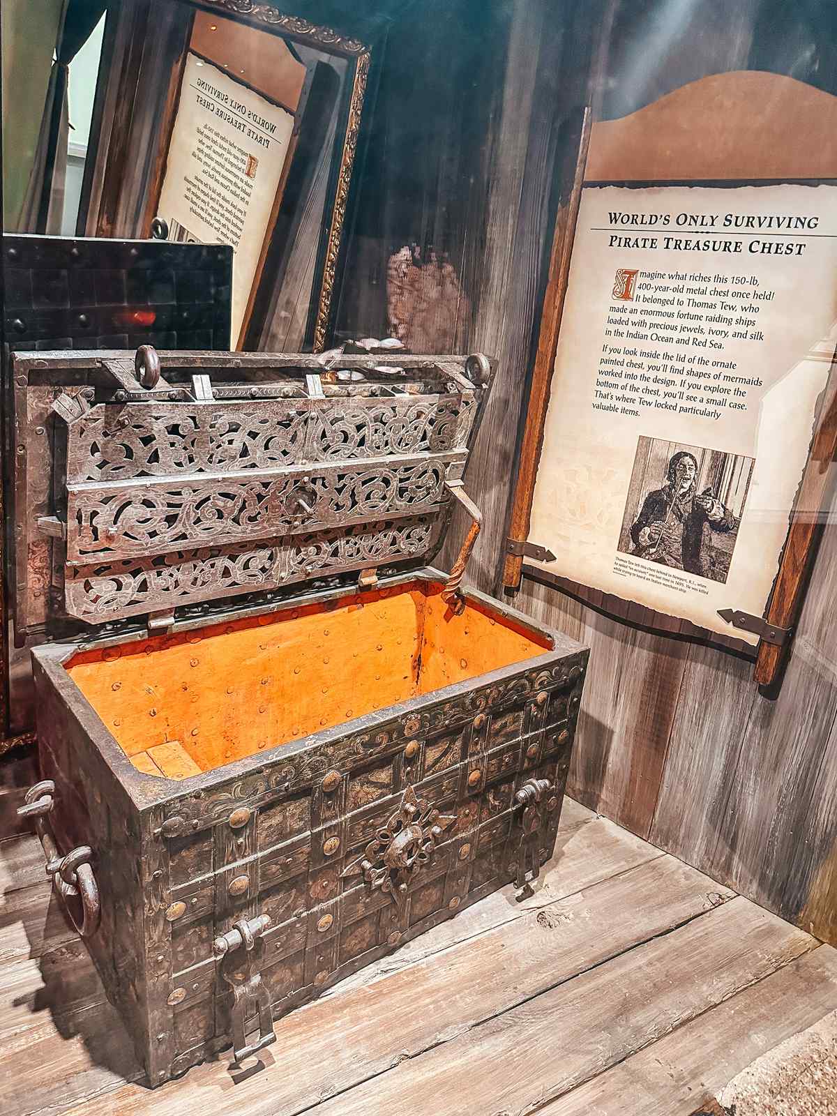 treasure chest in Pirate Museum when you spend a Weekend in St. Augustine