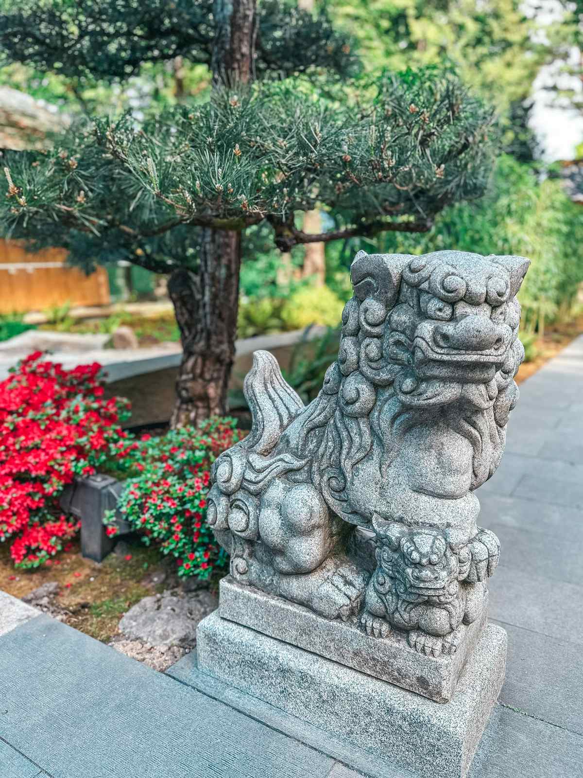 Portland Japanese Garden statue