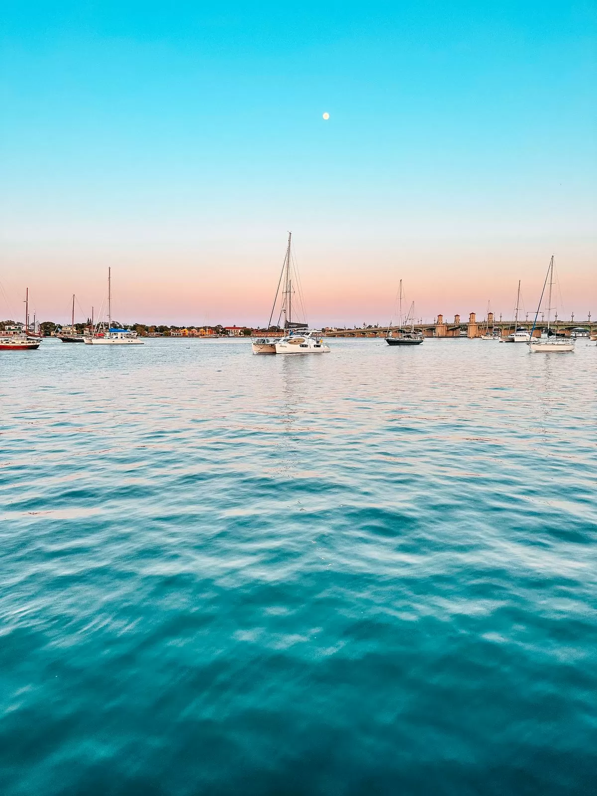 Marina sunset in St. Augustine Florida. The sky looks like cotton candy!