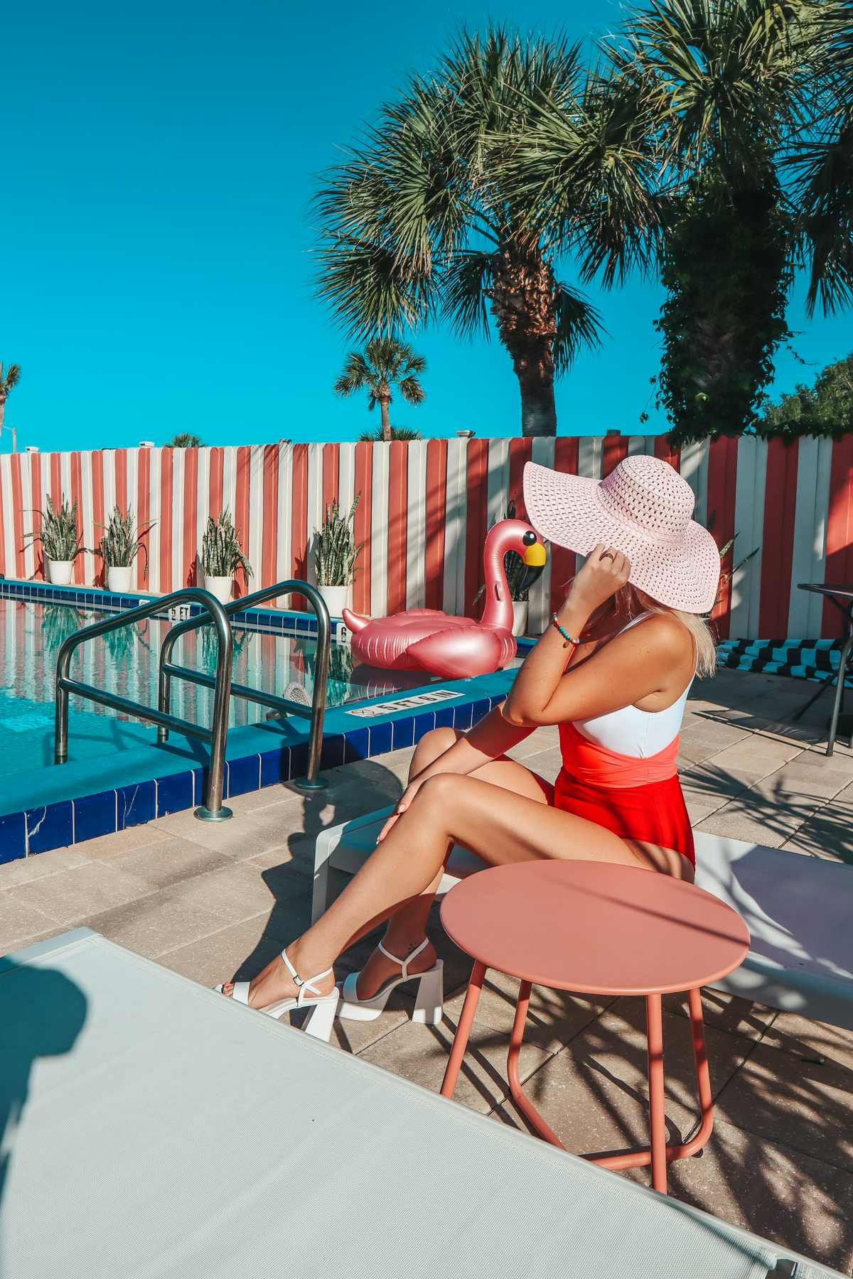 The pool at the Local motel, one of the best places to stay in St. Augustine