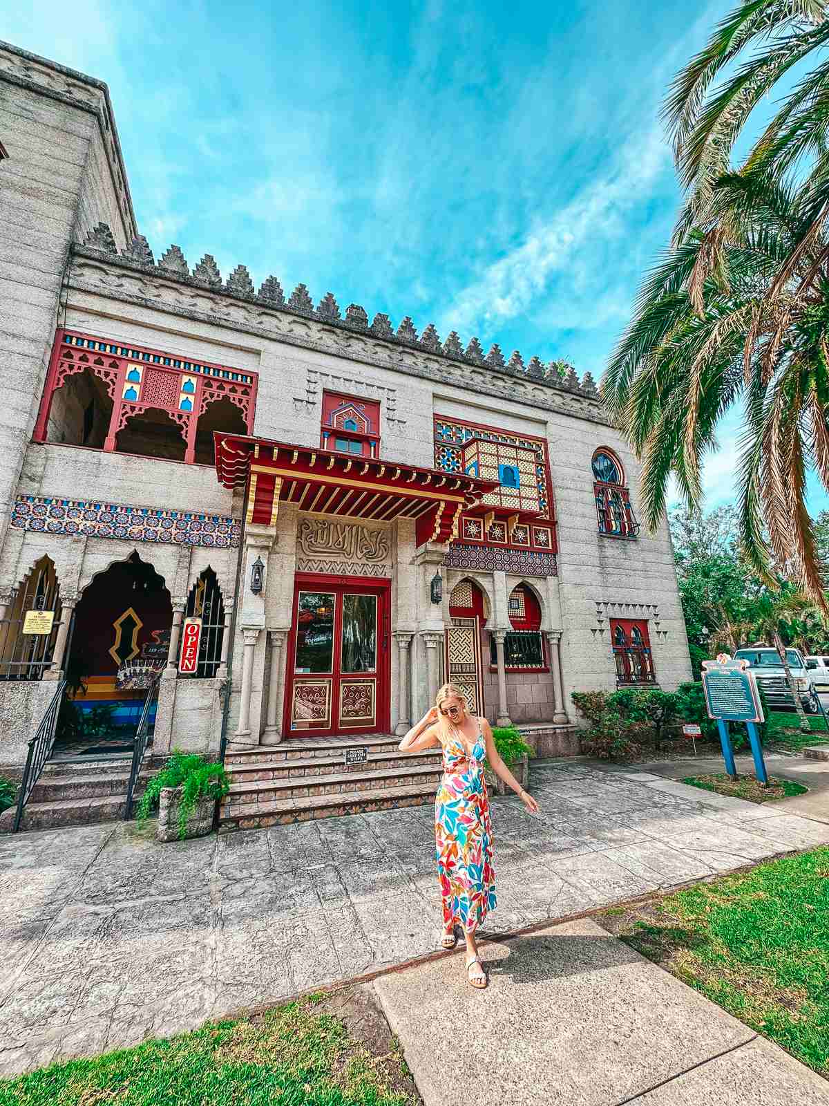 woman visiting Villa Zorayda Museum during the Weekend in St. Augustine