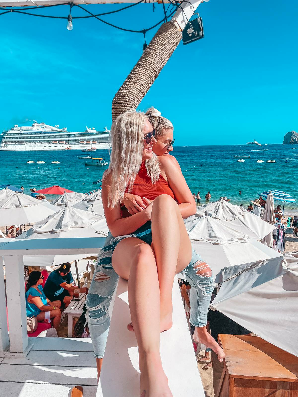 two women enjoying Cabo in December