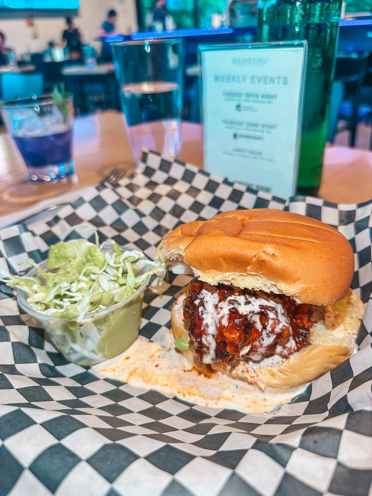 Fried chicken sandwich at Gangchu Chicken and Beer