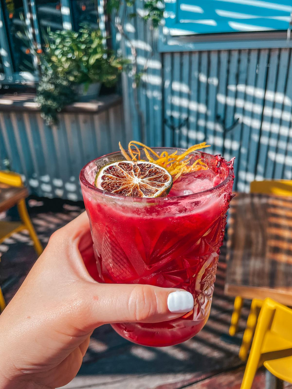 drink served in Outpost restaurant 