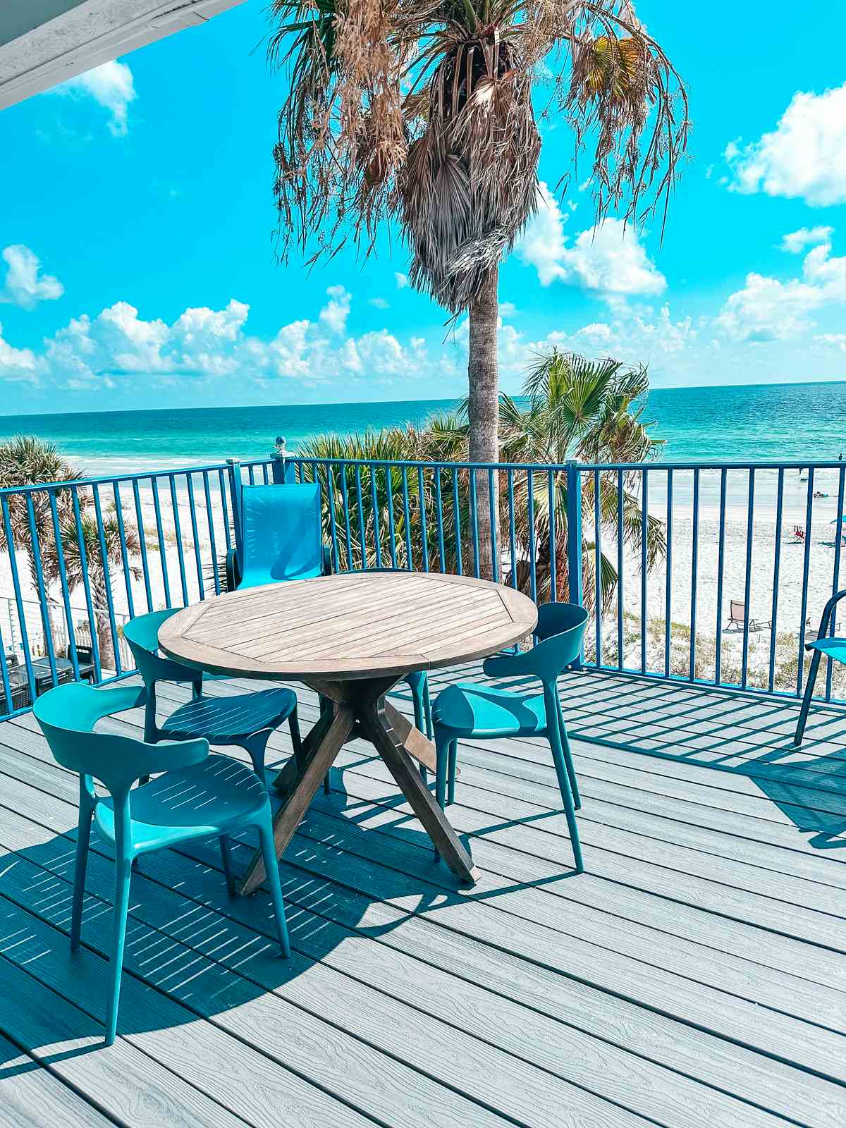 Penthouse Suite deck at Sunburst Inn Hotel on Indian Shores Beach