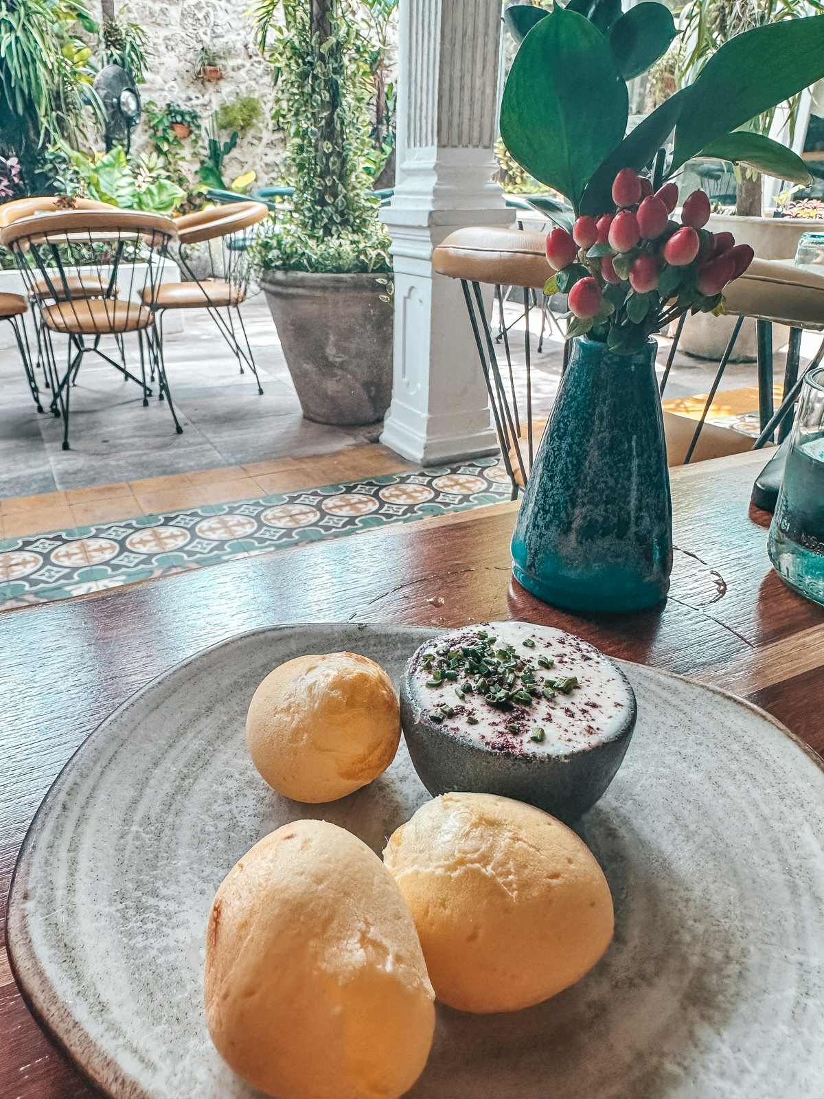 Bread from Carmen restaurante in Cartagena Colombia