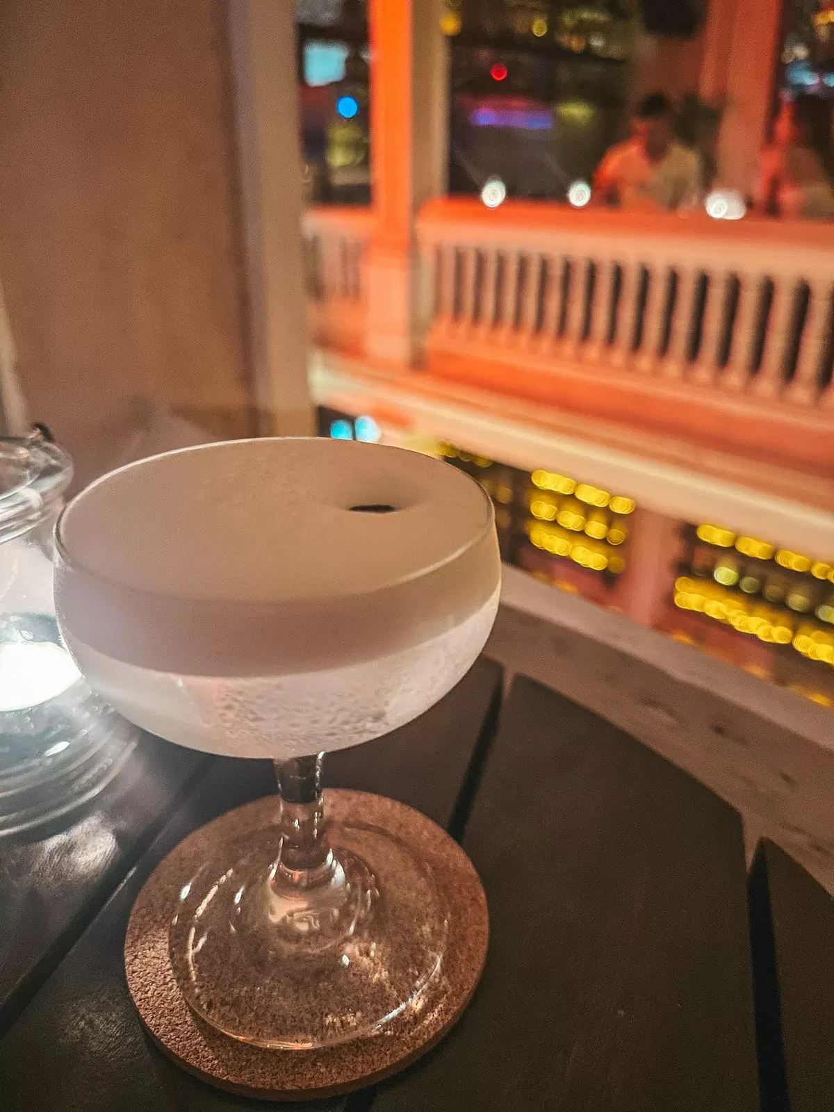 Clear espresso martini from Alquimico bar in Cartagena