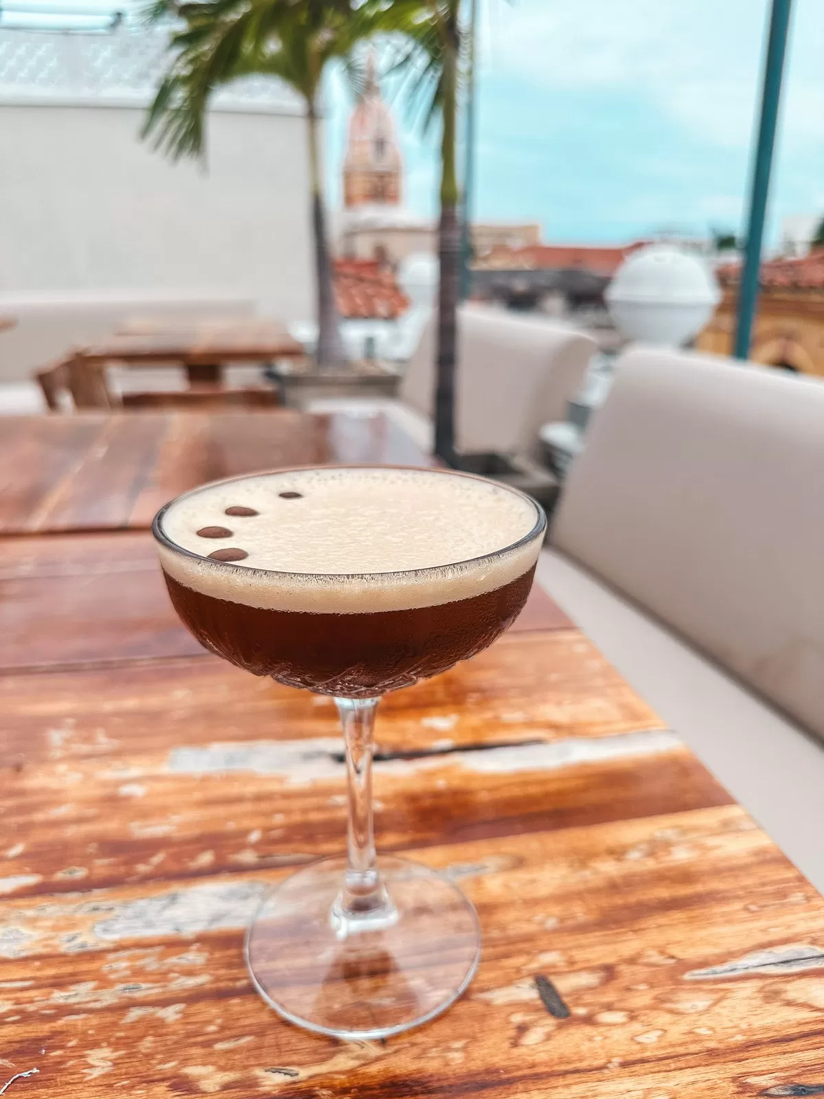 Mirador Gastrobar espresso martini in Cartagena