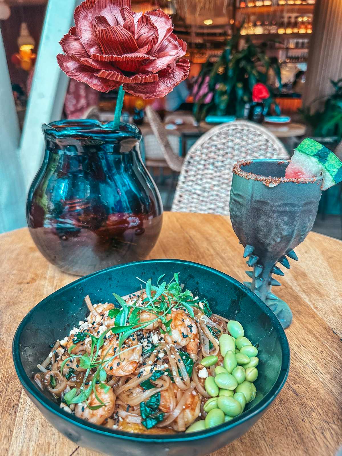 Pad thai at Malaflor restaurant in Bogota