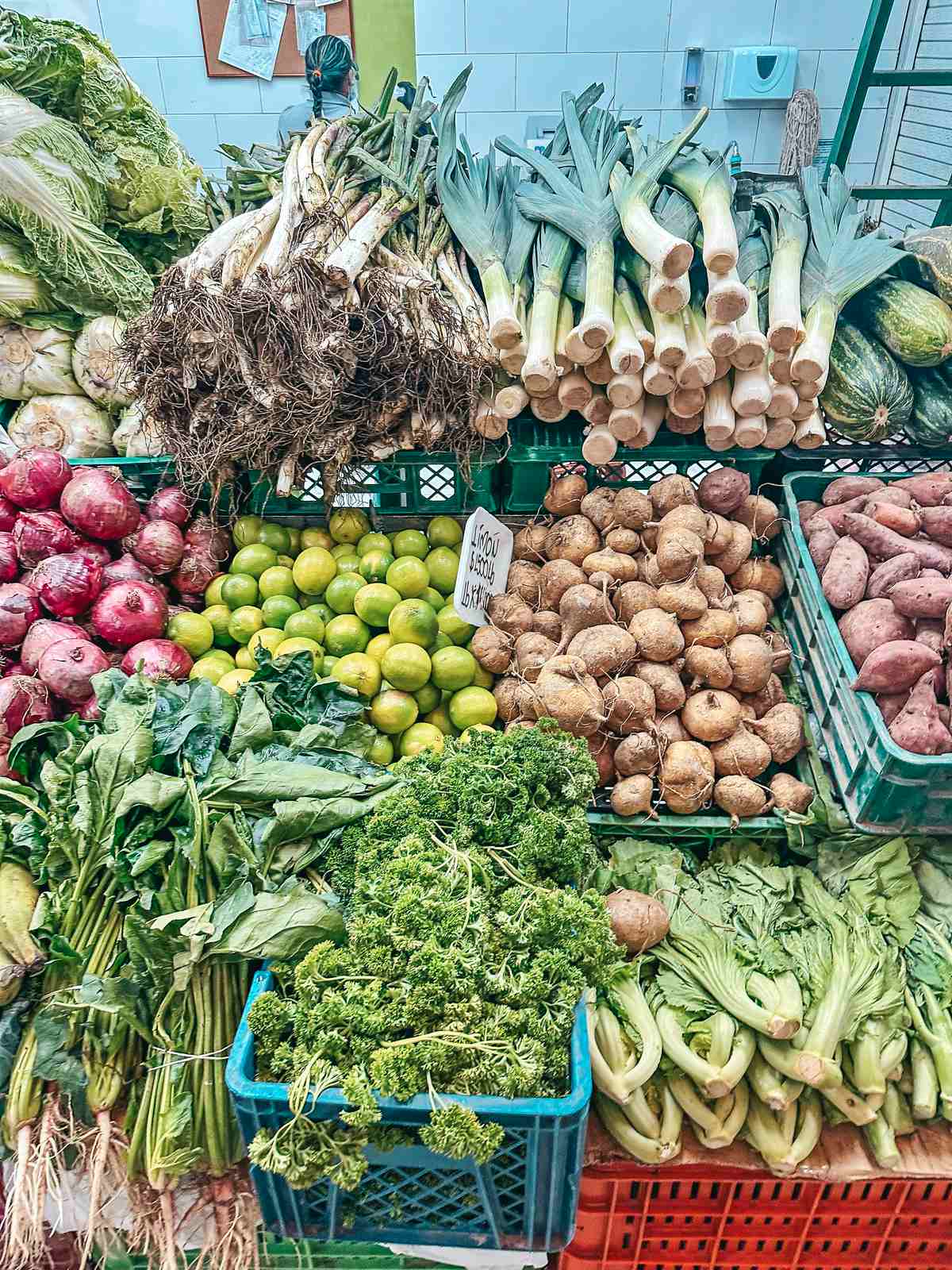 Paloquemao Fruit Market vegetables in Bogota