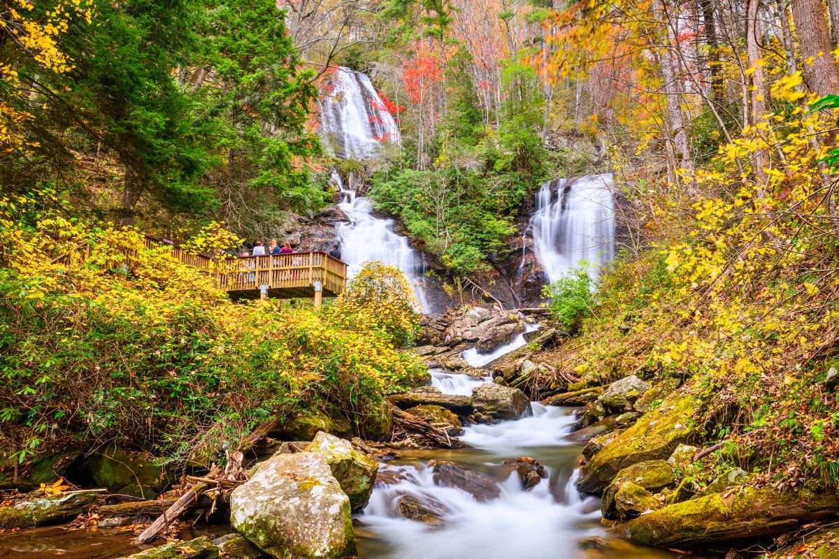 Anna Ruby Falls Waterfall in Helen Georgia