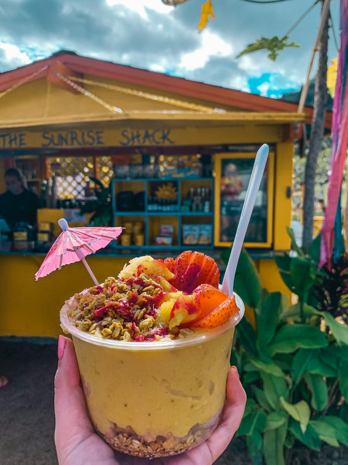 Hawaii acai bowl sunrise shack