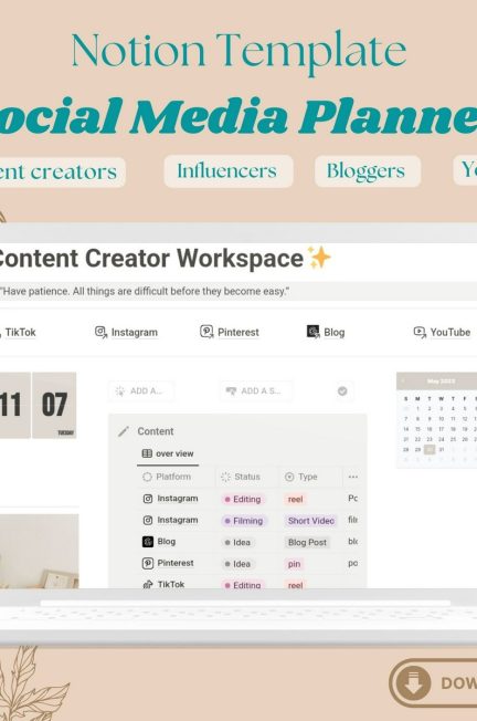Notion Template Social Media Planner