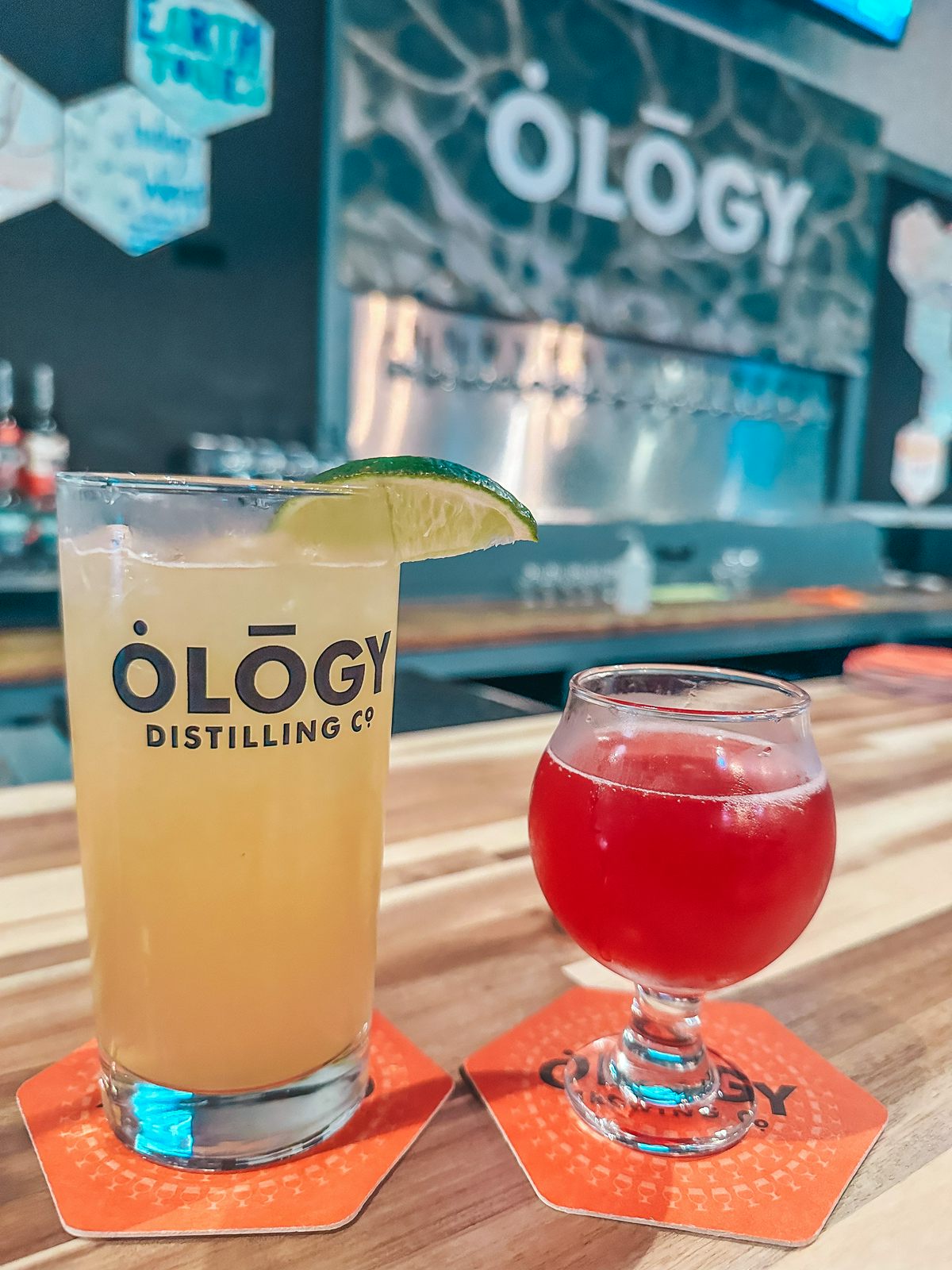 Ology Distilling Co cocktail and beer in Seminole Heights Tampa