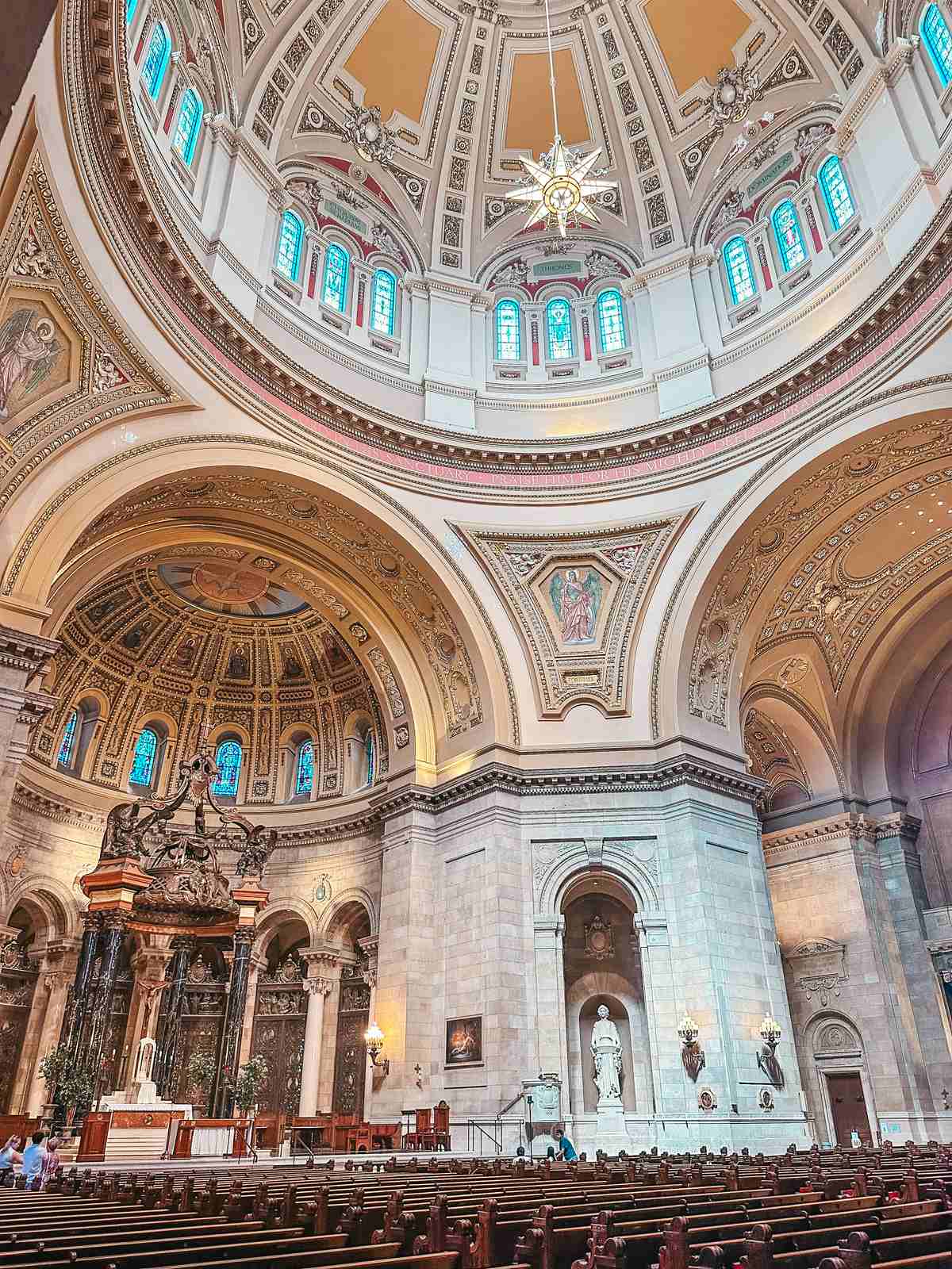 Inside of Cathedral of St Paul in Minnesota