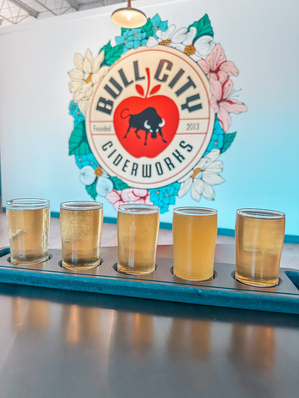 Bull City Ciderworks flight