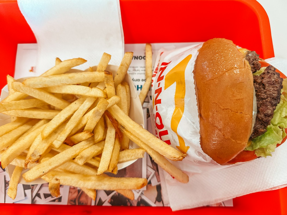 In-n-Out Burger pit stop during LA to Joshua Tree road trip