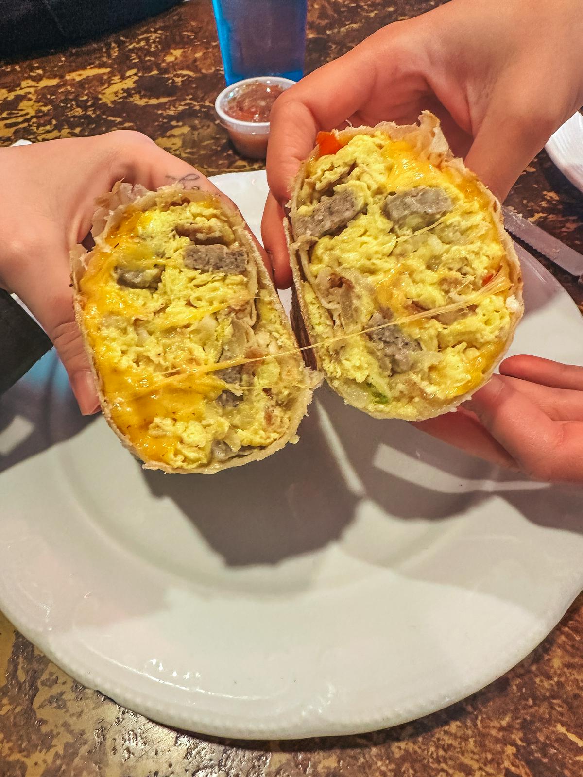 JT Country Kitchen breakfast burrito